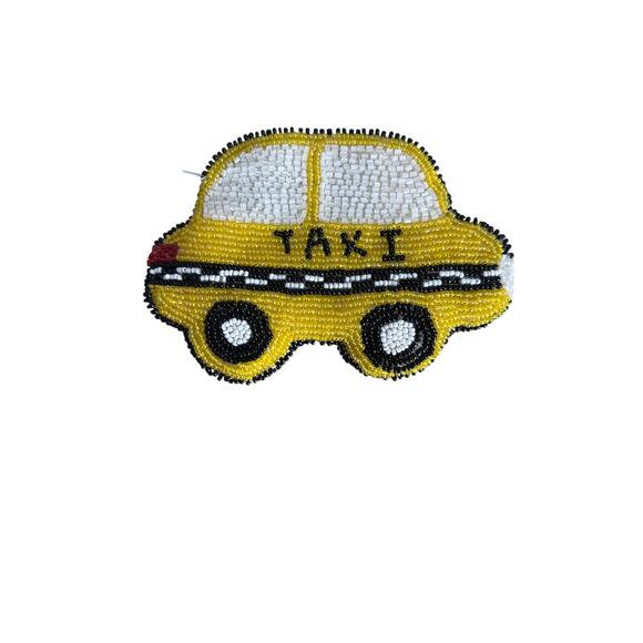 Bags | Handbeaded Taxi Cab Checker Car Coin purse - Picture 1 of 5
